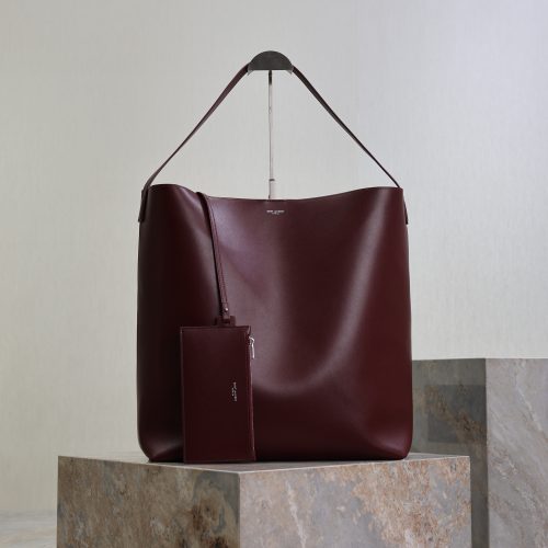 YSL Bold Hobo 37cm Burgundy Cowhide