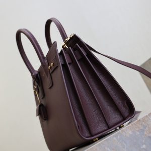 Sac De Jour Nano 32cm Dark Burgundy Grain Cowhide GHW