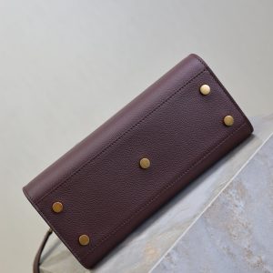 Sac De Jour Nano 26cm Dark Burgundy Grain Cowhide GHW