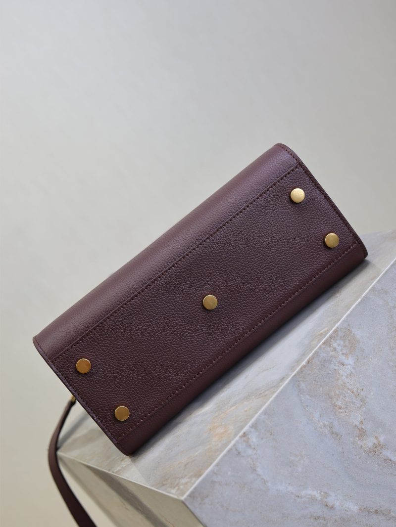 Sac De Jour Nano 26cm Dark Burgundy Grain Cowhide GHW