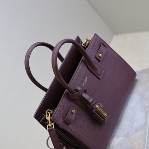 Sac De Jour Nano 26cm Dark Burgundy Grain Cowhide GHW