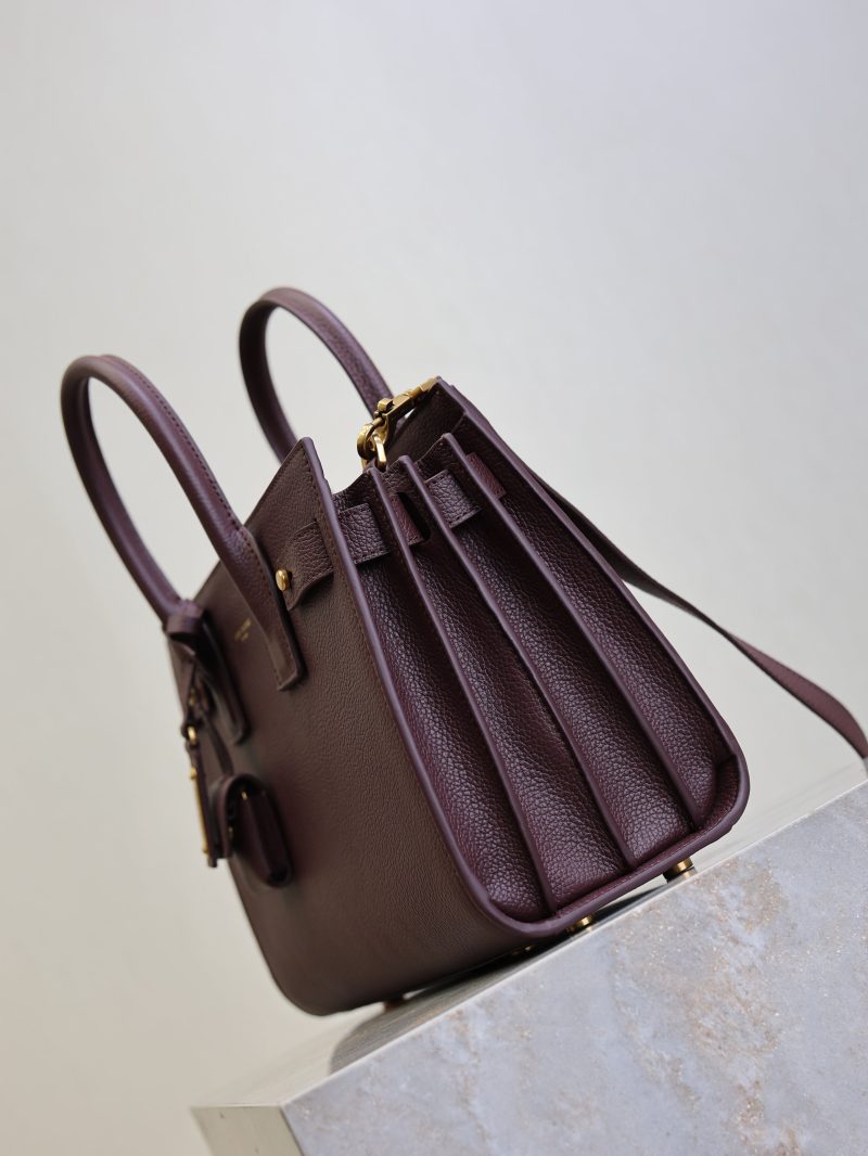 Sac De Jour Nano 26cm Dark Burgundy Grain Cowhide GHW