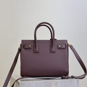 Sac De Jour Nano 26cm Dark Burgundy Grain Cowhide GHW