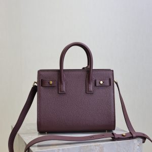 Sac De Jour Nano 22cm Dark Burgundy Grain Cowhide GHW