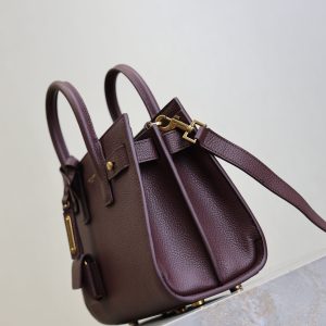 Sac De Jour Nano 22cm Dark Burgundy Grain Cowhide GHW