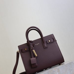 Sac De Jour Nano 22cm Dark Burgundy Grain Cowhide GHW