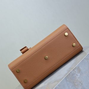 Sac De Jour Nano 26cm Brown Grain Cowhide GHW