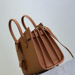Sac De Jour Nano 26cm Brown Grain Cowhide GHW
