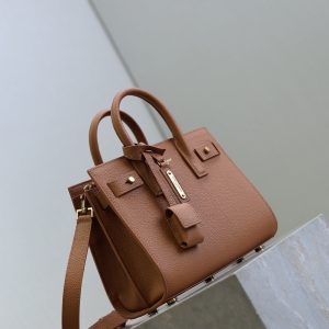 Sac De Jour Nano 22cm Brown Grain Cowhide GHW