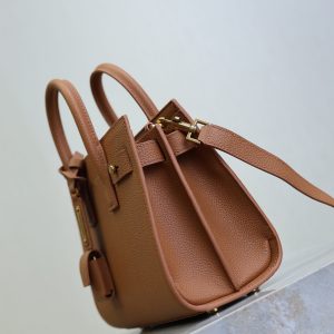 Sac De Jour Nano 22cm Brown Grain Cowhide GHW