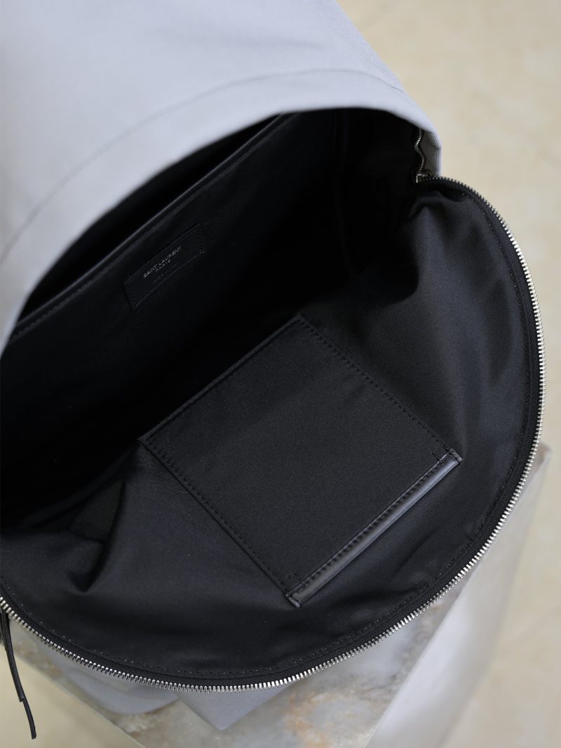 City Backpacks Light Gray Cowhide Cotton