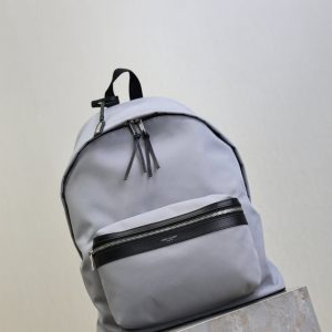 City Backpacks Light Gray Cowhide Cotton