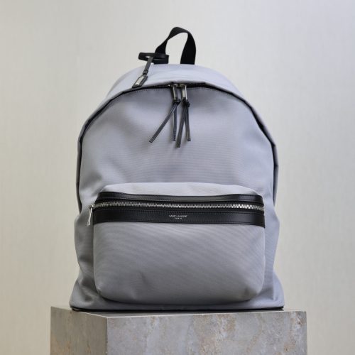City Backpacks Light Gray Cowhide Cotton