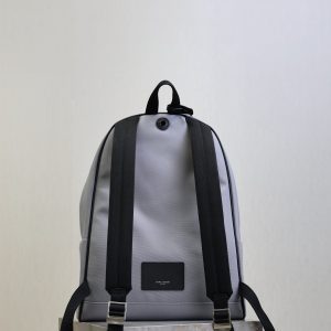 City Backpacks Light Gray Cowhide Cotton