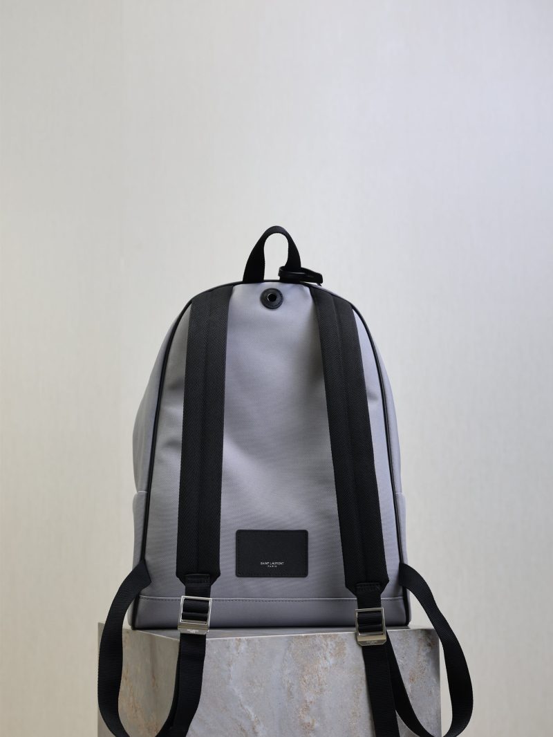 City Backpacks Light Gray Cowhide Cotton