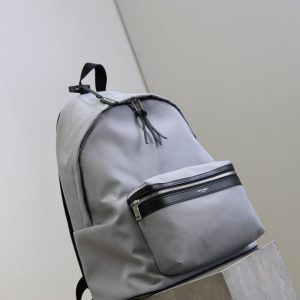 City Backpacks Light Gray Cowhide Cotton