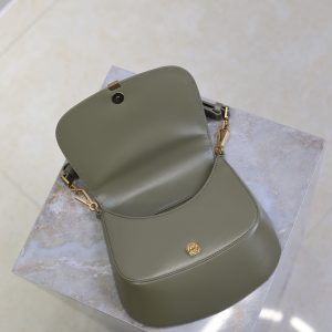 Mini Voltaire 21cm Olive Green Calfskin GHW