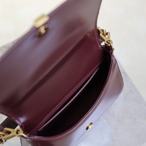 Mini Voltaire 21cm Burgundy Calfskin GHW