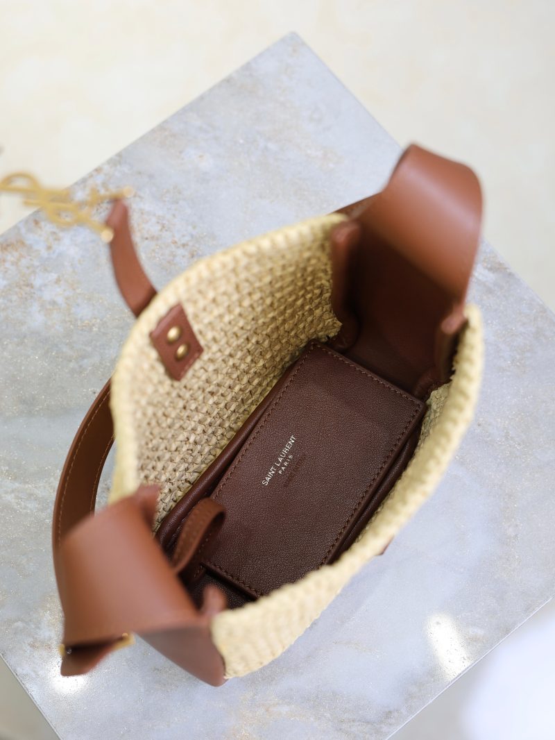 LE 5A7 Mini 15cm Brown Beige Raffia Leather GHW