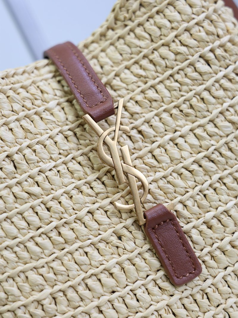 LE 5A7 Mini 15cm Brown Beige Raffia Leather GHW