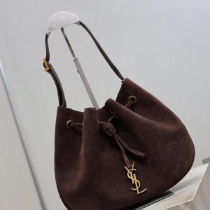 YSL Paris VII Hobo Bag Dark Brown Suede