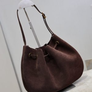 YSL Paris VII Hobo Bag Dark Brown Suede