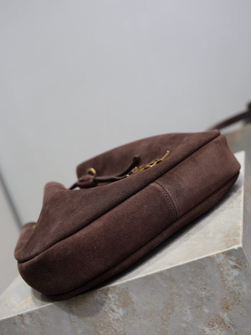 YSL Paris VII Hobo Bag Dark Brown Suede