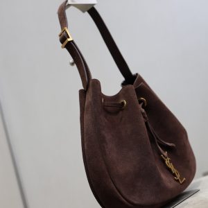 YSL Paris VII Hobo Bag Dark Brown Suede