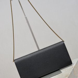 YSL Kate Clutch Bag Black Caviar Leather