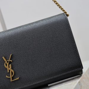 YSL Kate Clutch Bag Black Caviar Leather