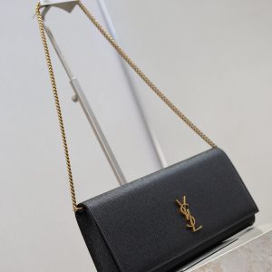 YSL Kate Clutch Bag Black Caviar Leather