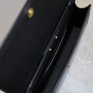 YSL Kate Clutch Bag Black Caviar Leather