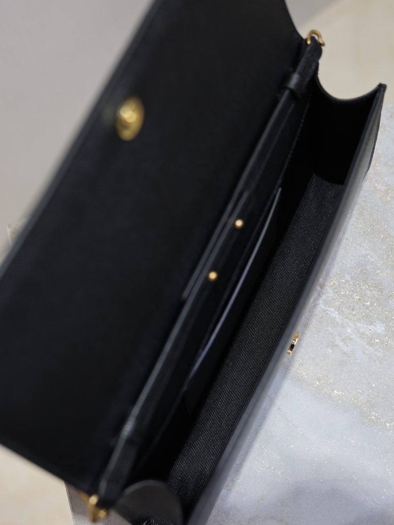 YSL Kate Clutch Bag Black Caviar Leather