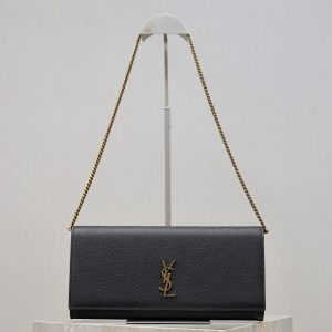 YSL Kate Clutch Bag Black Caviar Leather