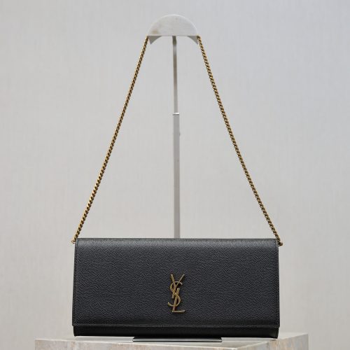 YSL Kate Clutch Bag Black Caviar Leather