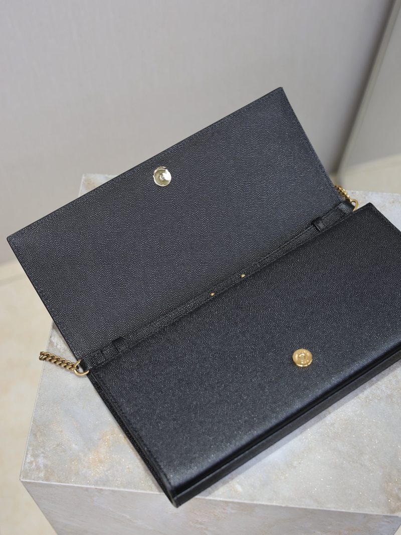 YSL Kate Clutch Bag Black Caviar Leather