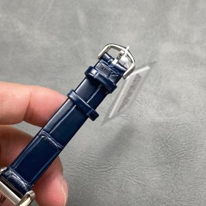 Tank Americane 20mm Silver Case Blue Leather Strap