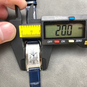 Tank Americane 20mm Silver Case Blue Leather Strap