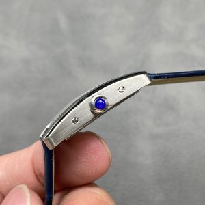 Tank Americane 20mm Silver Case Blue Leather Strap