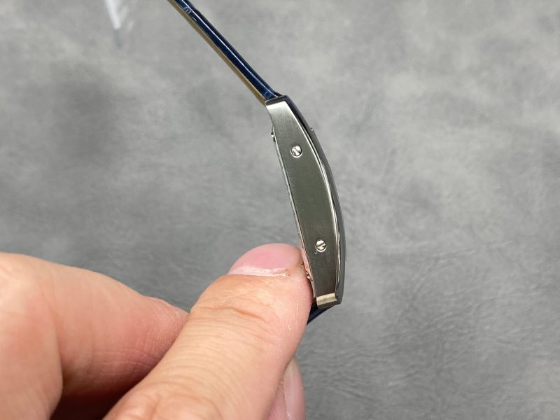 Tank Americane 20mm Silver Case Blue Leather Strap