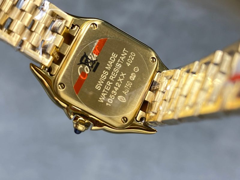 PANTHERE 22MM GOLD CASE WHITE DIAL