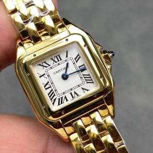 PANTHERE 22MM GOLD CASE WHITE DIAL
