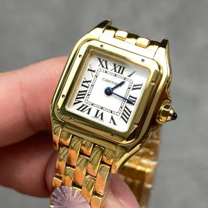 PANTHERE 22MM GOLD CASE WHITE DIAL