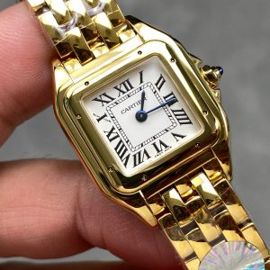 PANTHERE 22MM GOLD CASE WHITE DIAL