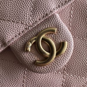 Chanel 2025 Backpack 23cm Pink Grained Calfskin 318275