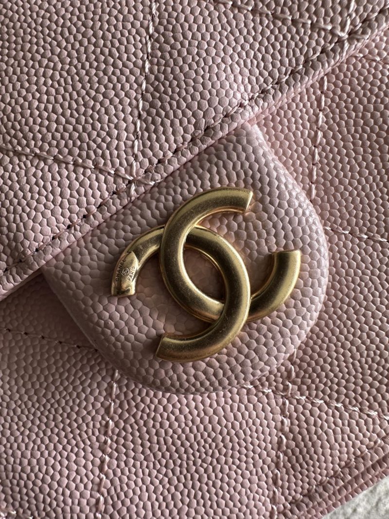 Chanel 2025 Backpack 23cm Pink Grained Calfskin 318275