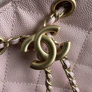 Chanel 2025 Backpack 23cm Pink Grained Calfskin 318275