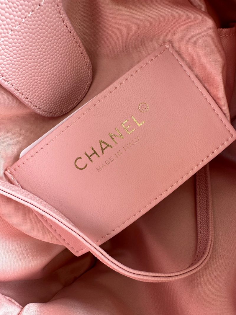 Chanel 2025 Backpack 23cm Pink Grained Calfskin 318275