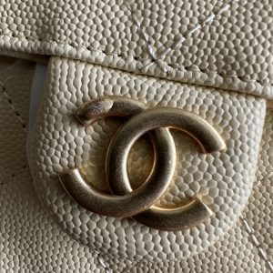 Chanel 2025 Backpack 23cm Light Yellow Grained Calfskin 318276
