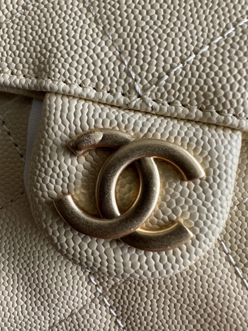 Chanel 2025 Backpack 23cm Light Yellow Grained Calfskin 318276